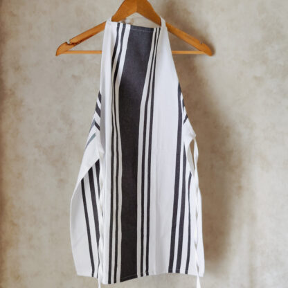 Red Black Cotton Striped Apron Set - Image 7
